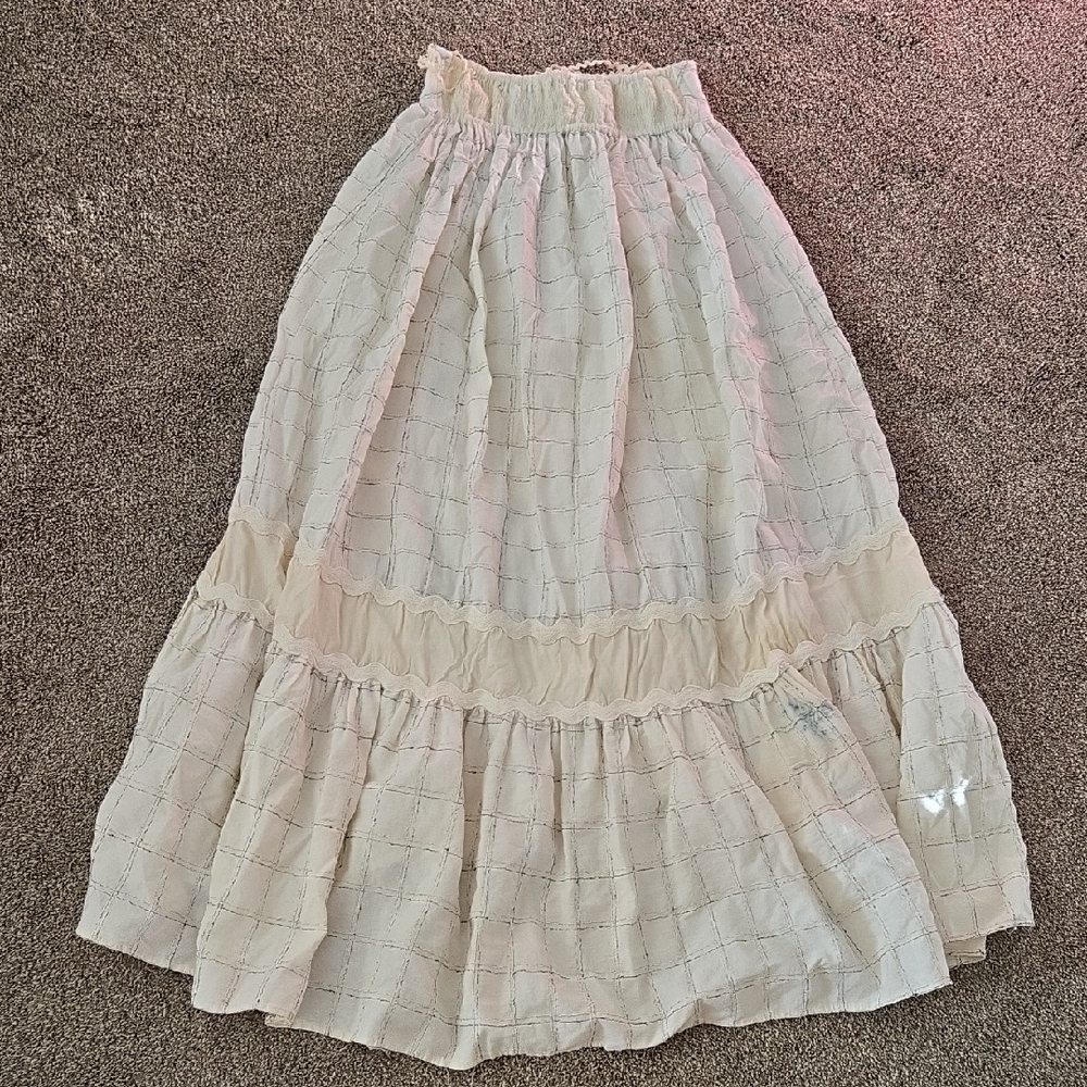 RAISSA A-Line Button Front Midi Skirt - Picture 4 of 8